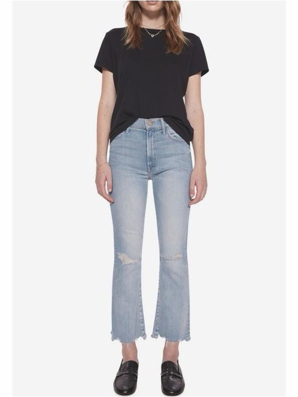 MOTHER The Hustler Ankle Chew Jeans in Petal Plucker